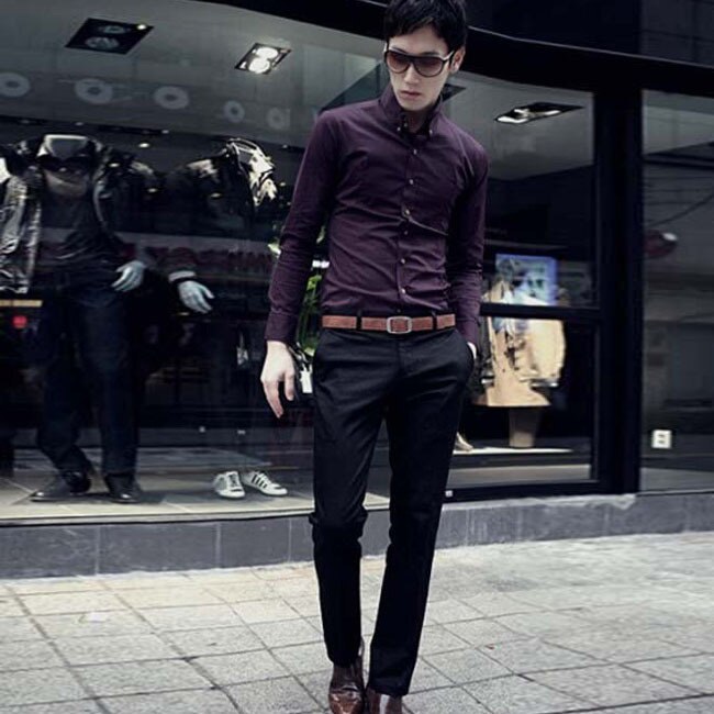 New Spring Men Formal Straight Suit Pants Slim Fashion Skinny Full Length Pants Plus Size Male Trousers Business Party