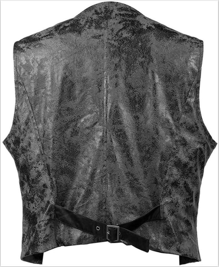 Slim Single Breasted Men Vest Suit 2020 Brand New Vintage V-Neck Vests Steampunk Casual Retro Waistcoat For Wedding Gilet