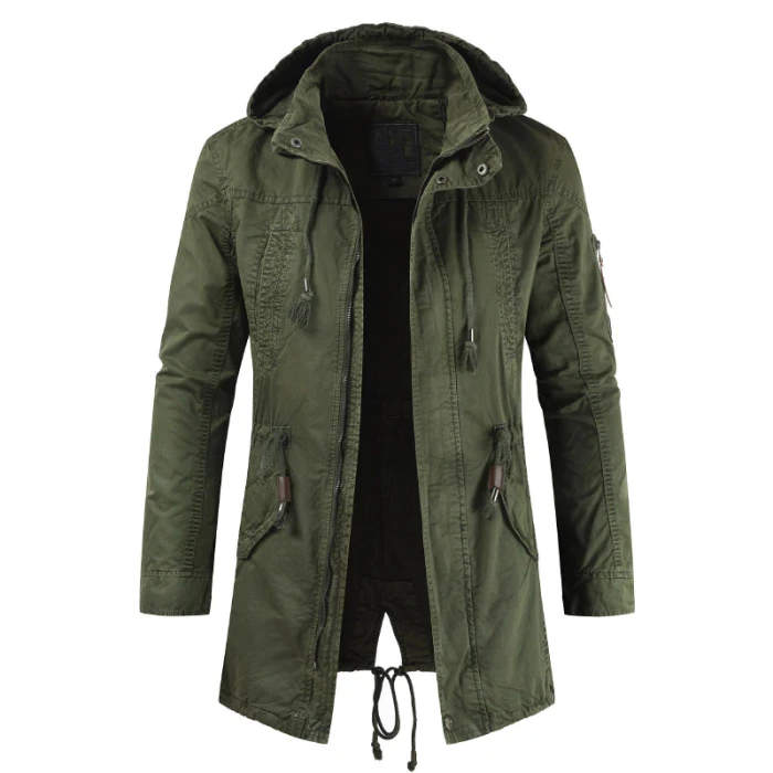 Men Jackets Man Trench Breasted Outerwear Casual top Coat military Windbreaker fashion windproof clothing