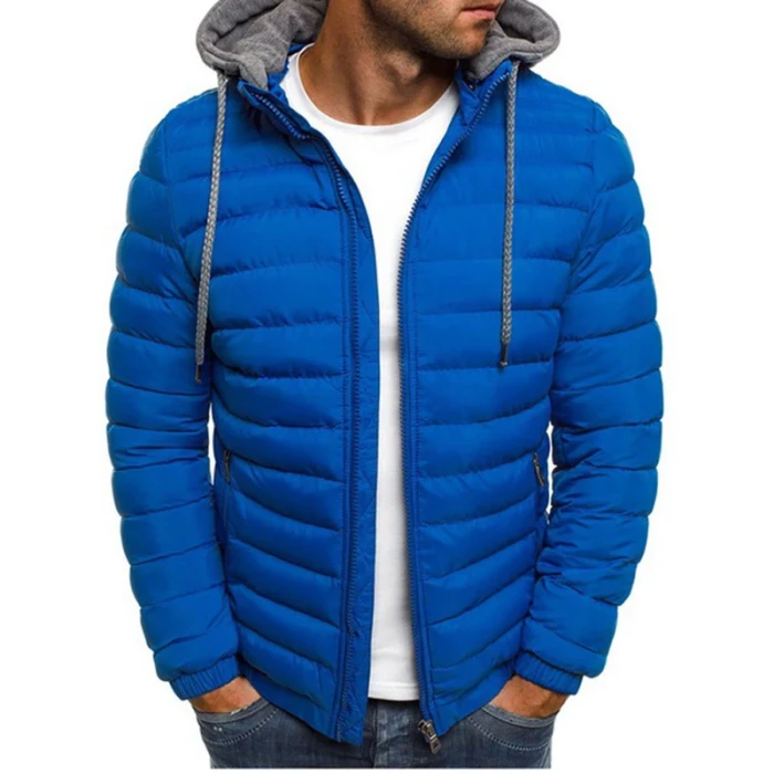 2021  Winter Hooded Jackets Padded jacket men Thicken Warm Lightweight Parkas  New Males Windproof Jackets