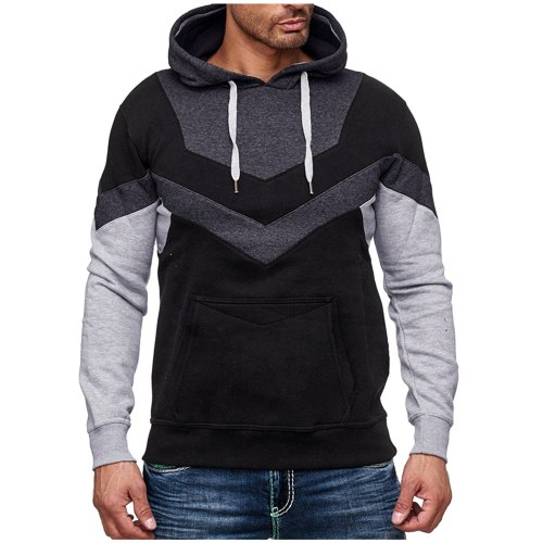Patchwork Color Casual Men's Cardigan Sweatshirt Stand Collar Slim Fit Sweatshirt Men's Long Sleeve Zip Knit Cardigan Sweatshirt