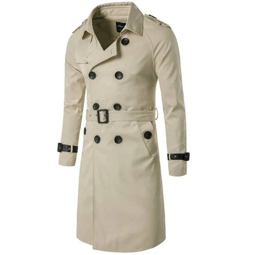 Men Trench High-end Coat Men's Clothing Much Color Chose Long Trench Design Double Breasted Coats Outerwear Men Clothes