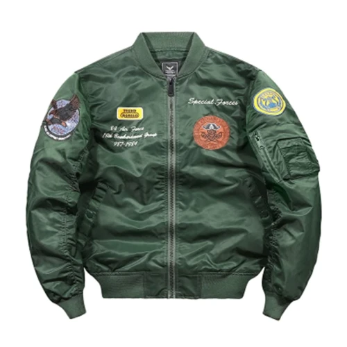 2021 New autumn Brand Mens Casual embroid Jacket Large Size Men Pilot Bomber Ma1 Jacket Male Plus Size 4XL motion jacket
