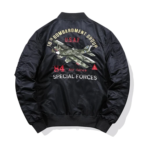 Bomber Jackets Men Embroidery Spring Autumn MA-1 Military Nylon Windbreaker Mens Baseball Uniform Casual Loose Jacket 4X