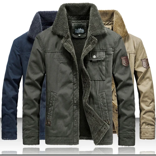 Winter Military Jacket Men 2021 New Bomber Jackets Coats Mens Outerwear Windbreaker Men Stand Collar Thick Army Coats