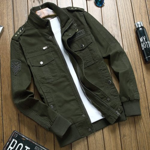 Men Jackets Military Tactical Jacket Casual Windproof 100% Cotton Ｌ－6ＸＬ Bomber Jacket Motorcycle Men Jacket Qualtiy 2021