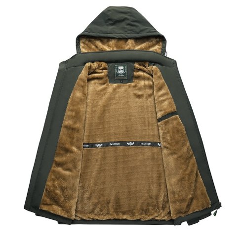 Windbreaker Winter Coat Men Warm Wool Liner Casual Bomber Jacket Detachable Hooded Parka Coat Men Clothes large size 7XL