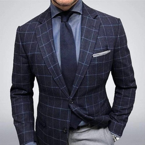 Costume Slim Fit Business Men Suits Grey Jacket Slim Fit Groom Brown Plaid Tuxedos for Formal Wedding Blazer Best Man