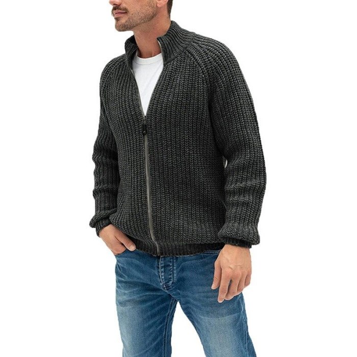 2021 New Men's Sweaters Autumn Winter Warm Zipper Cardigan Sweaters Man Casual Knitwear Sweatercoat male clothe