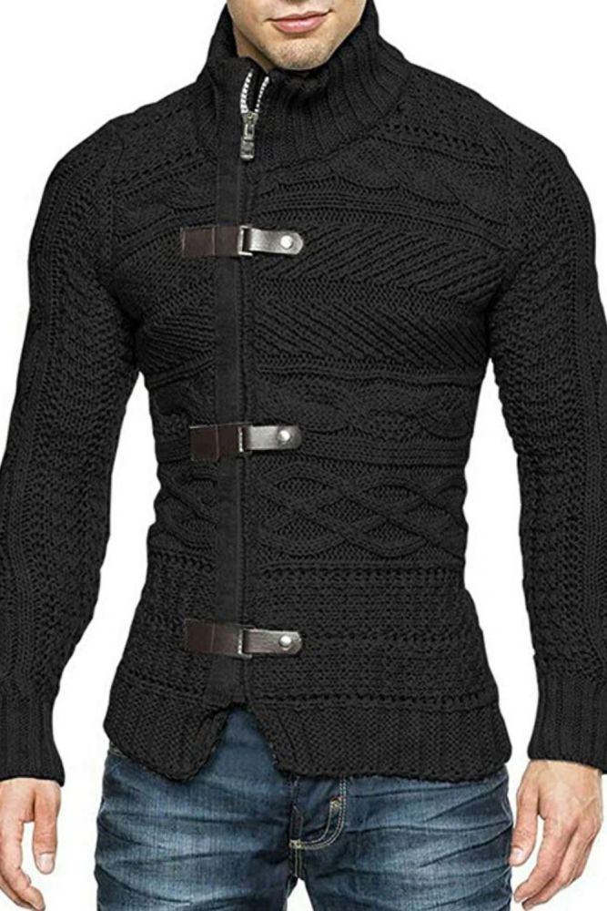 Autumn winter Men Fashion Cardigan Sweater Men's Warm Knitting Sweaters Male Casual Slim Fit  Clothes 2021