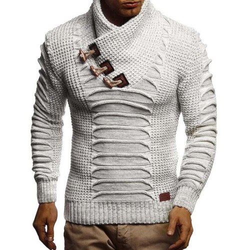 Mens Jumpers Sweaters 2021New Casual Solid Knitted Sweater Men Full Sleeve Slim Turtleneck Pullover Men Oversized Knitwear S-3XL