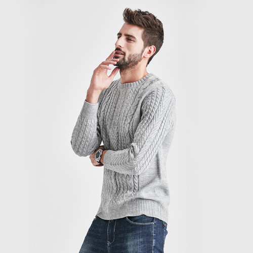 Men 2021 Autumn Brand New Casual Knitted Cotton Warm Sweaters Pullover Men Autumn Fashion O-Neck Solid Color Sweater Men