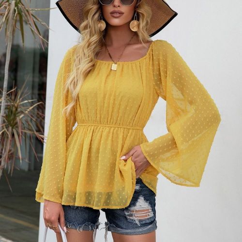 2021 High Quality New Design Playsuits Solid Slash Neck Long Sleeve Summer Beach Bodycon Rompers