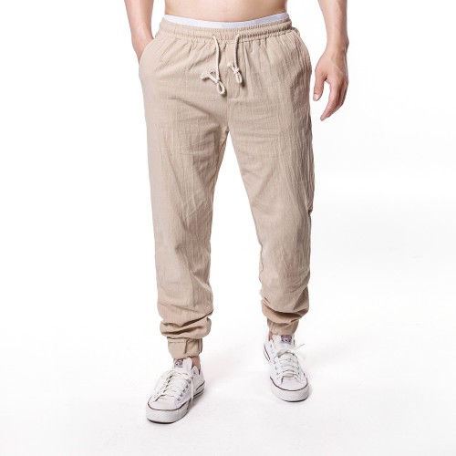 Casual Men Harem Pants Jogger Pants Full Length Men Fitness Trousers Male Chinese Baggy Pants Simple Soft Sweatpants