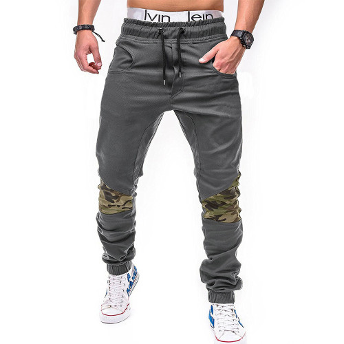 Camouflage Stitching Trousers for Men Sweatpants Men Casual Cargo Pants Fashion Men's Joggers Pants Gym Sports Hip Hop