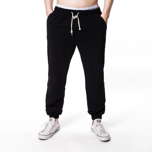 Casual Men Harem Pants Jogger Pants Full Length Men Fitness Trousers Male Chinese Baggy Pants Simple Soft Sweatpants
