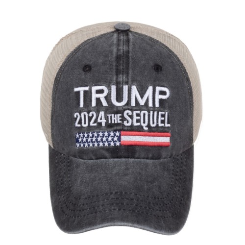 Donald Trump's 2022 Washed Mesh Baseball Cap Maintains The Great President's Hat Of The United States