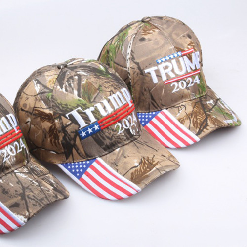 New Donald Trump 2022 Cap Camouflage USA Flag Baseball Caps Keep America Great Again Snapback President Hat 3D Embroidery
