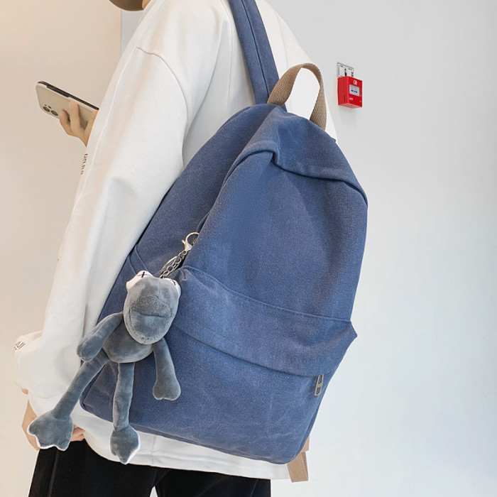 Casual Style Canvas Backpack Unisex Travel Backpack Fashion Trend Women's Backpack Suitable For Teenage Girls retro New 2021