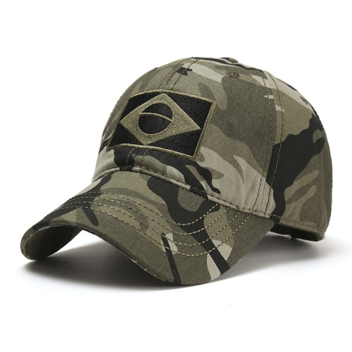 Army Camouflage Male Baseball Cap Men Embroidered Brazil Flag  Caps Outdoor Sports Tactical Dad Hat Casual Hunting Hats