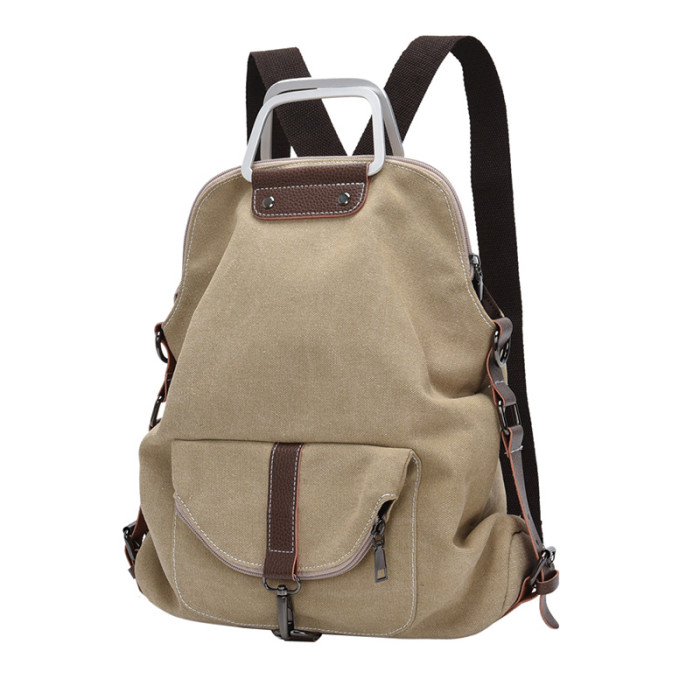 Ladies Casual Backsack Zipper Rucksack Laptop Travel One-Shoulder Mochila Notebook School Bag Retro College Portable Schoolbag