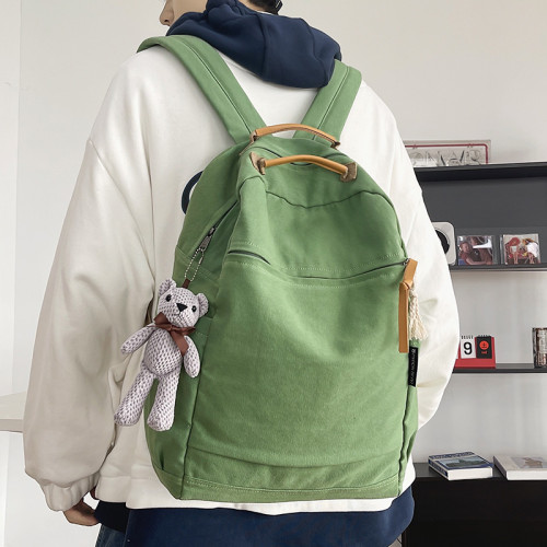 New High-Quality Women's Canvas Backpack Large-Capacity Unisex Anti-Theft Travel Backpack College Student Laptop Bag Mochilas