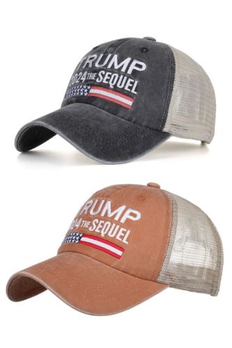 Donald Trump's 2022 Washed Mesh Baseball Cap Maintains The Great President's Hat Of The United States