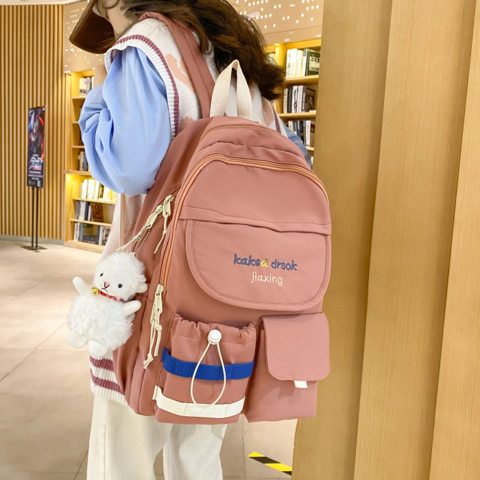 Students large capacity fashion shoulder backpack