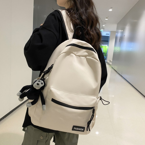 Modern junior high school high school Korean simple wind shoulder backpack large capacity travel bag
