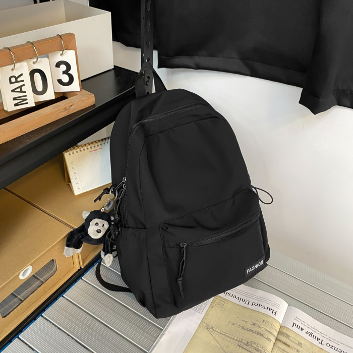 Modern junior high school high school Korean simple wind shoulder backpack large capacity travel bag