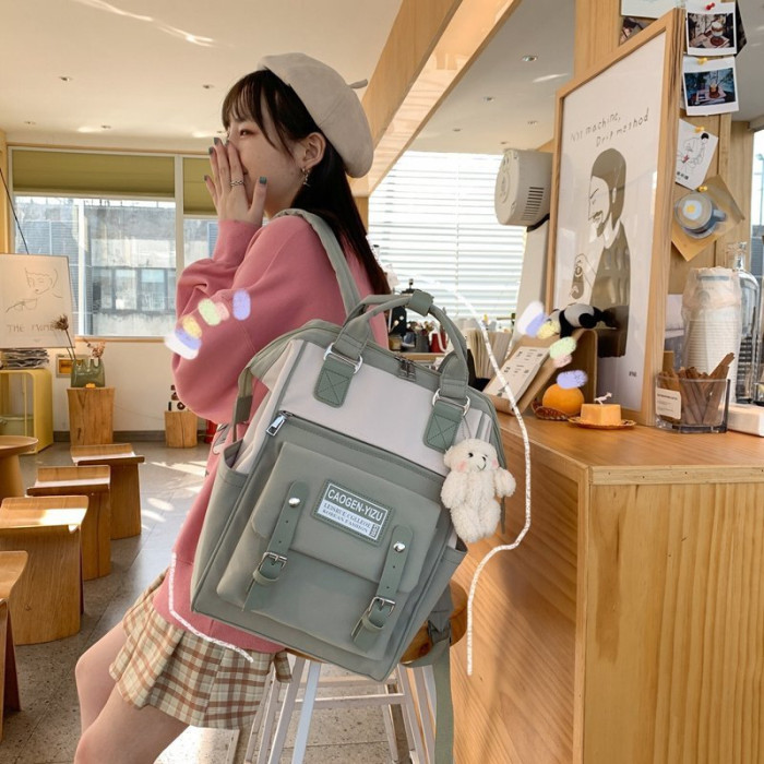 Large capacity leisure travel backpack junior high school college students schoolbag