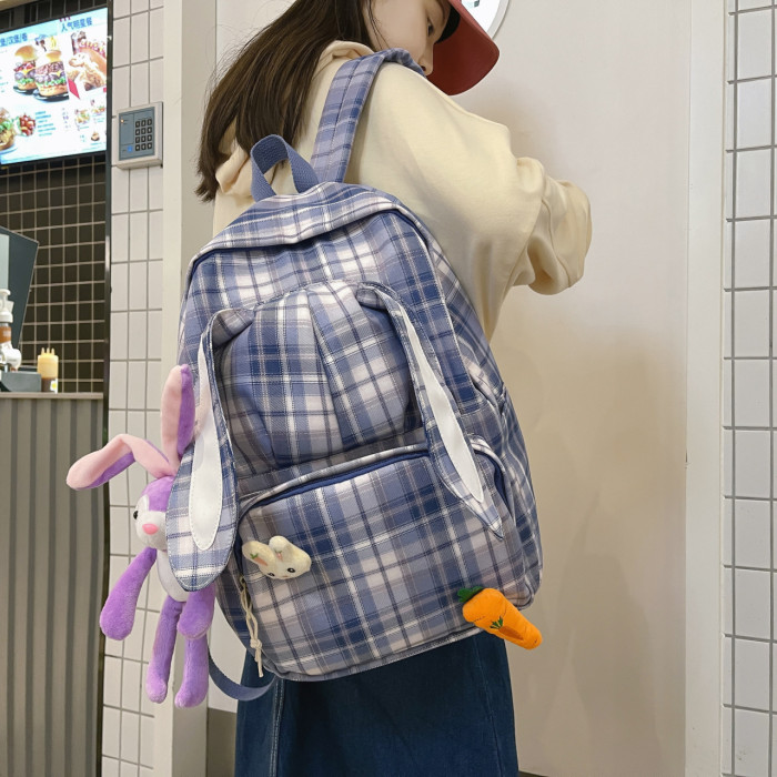 Shopping travel large capacity cute rabbit ears student shoulder bag