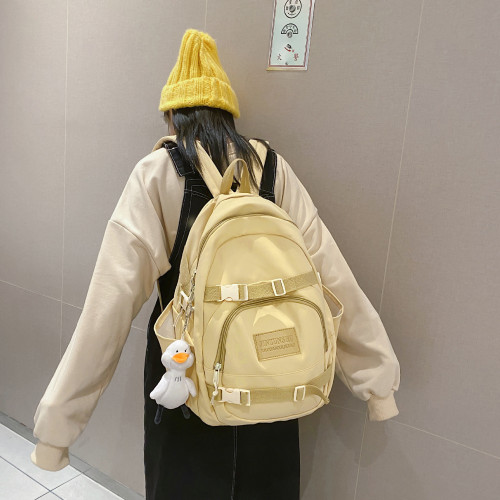 Japanese simple large-capacity casual travel backpack junior high school students schoolbag