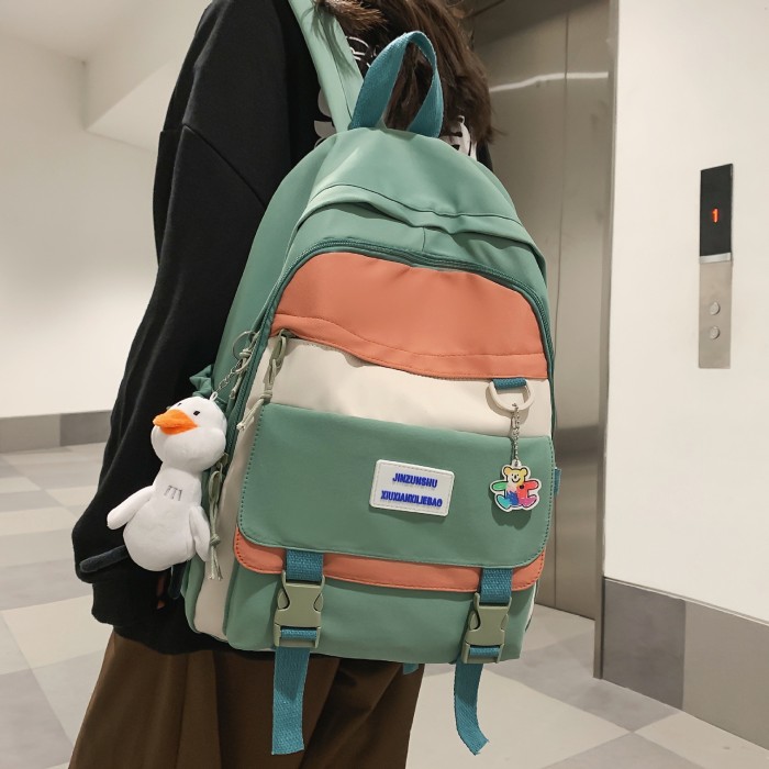Shoulder bag 2022 new Mori collision color Korean female fashion student schoolbag campus hundred backpack