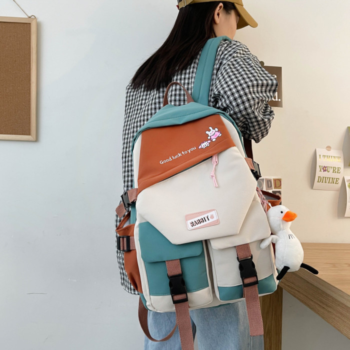 Student shoulder bag fashion street trend letters casual backpack