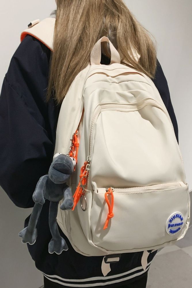 Shoulder bag 2022 spring solid color personality fashion student backpack casual travel bag