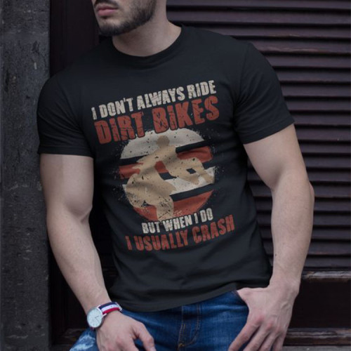 Summer men's tide street print round neck short-sleeved T-shirt