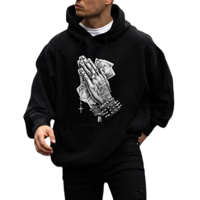 Personalized printed street long sleeve sweatshirt hoodie