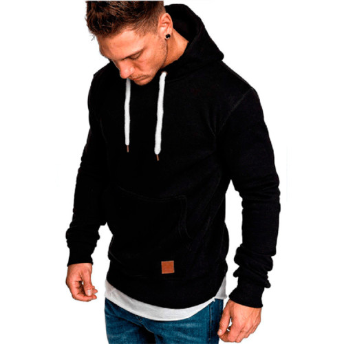 Autumn and winter models of men's sweatshirt large size simple pullover hoodie men