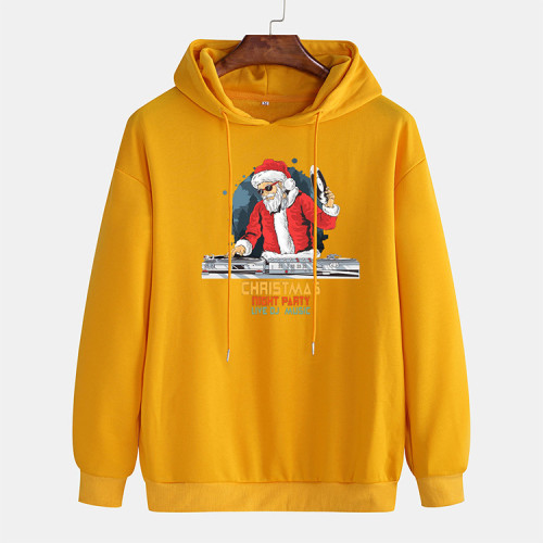 The new fall and winter to play disc Santa Claus men's sweatshirt casual loose hoodie