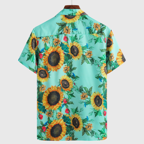 Summer new short-sleeved printed loose casual shirt