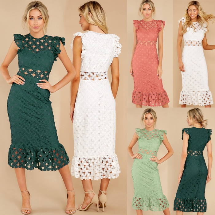New Dresses Plus Size Lace Lace Wrap Dress French Dresses Dresses