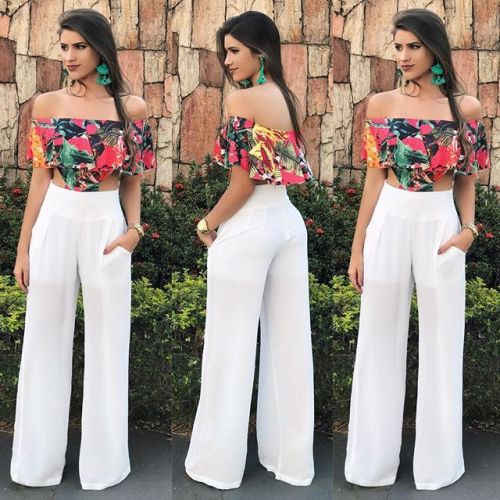 New plunging sleeve halter jumpsuit slim fit trousers