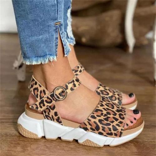 New summer round toe casual low top thick bottom sandals