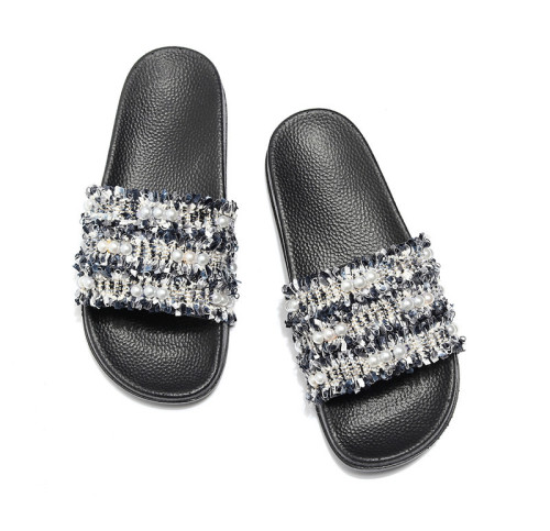 Summer sandals pearl flat sandals craft women slippers