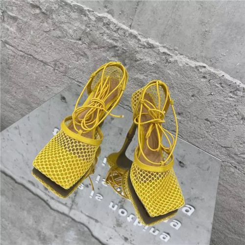 Summer new mesh fine high heel strappy fashion women sandals