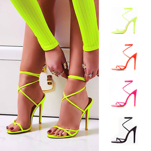 New summer lace-up super high heel sexy fashion female sandals