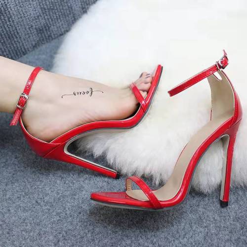 Summer new a word lacing fish mouth fine high with fashion female sandals