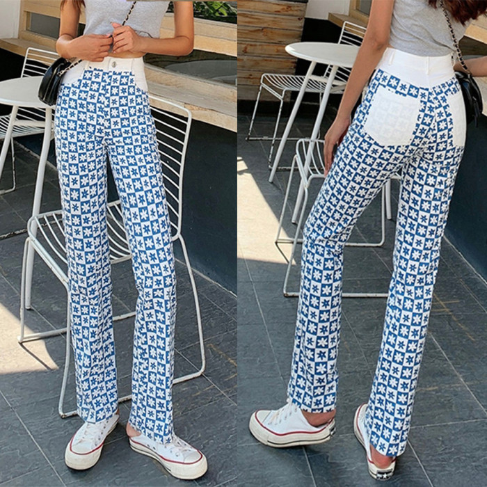 New casual trousers for women straight loose-fitting and versatile jeans