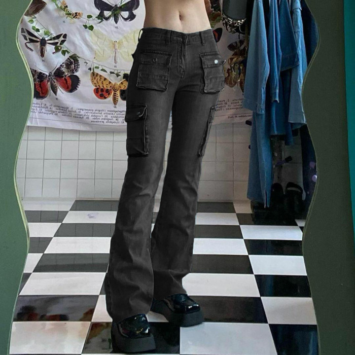 New women's trousers Spicy low waist leg length work casual jeans